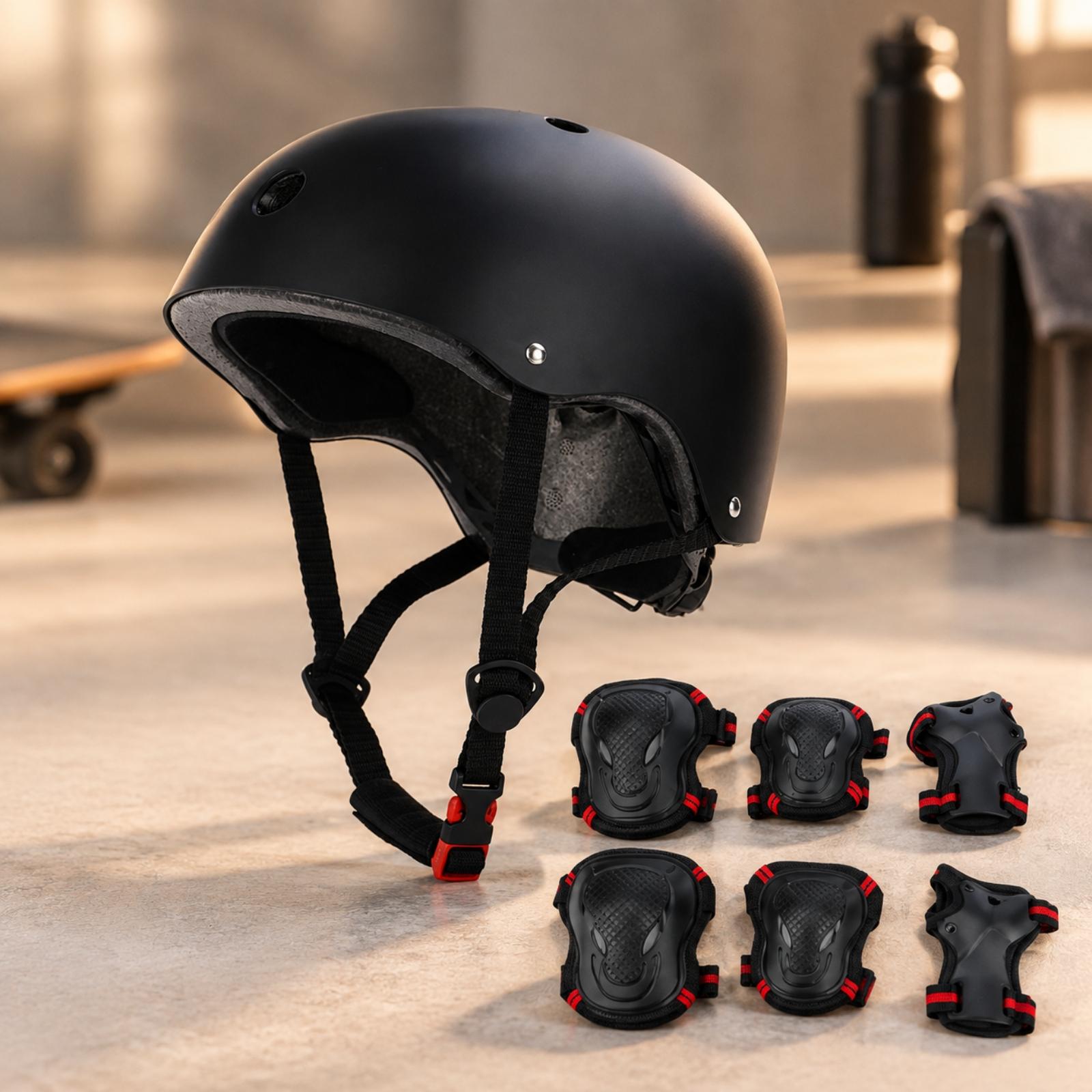ABS Hard Shell Skate Helmet wi - Scooter Helmet Set review and price