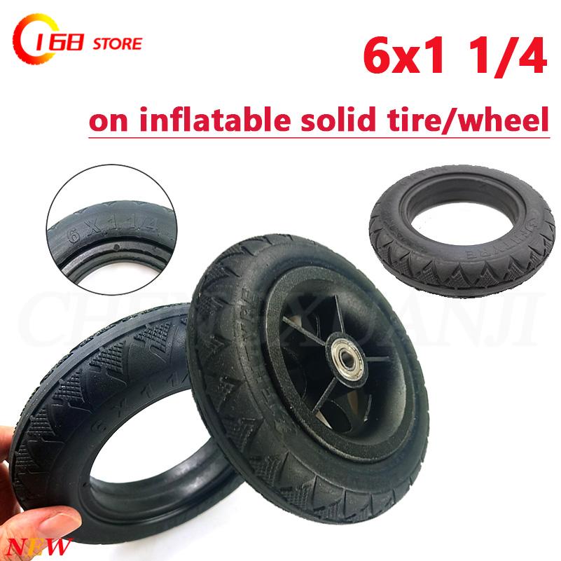 Hot selling 6X1 1/4 solid tire - Folding Electric Scooter review and price