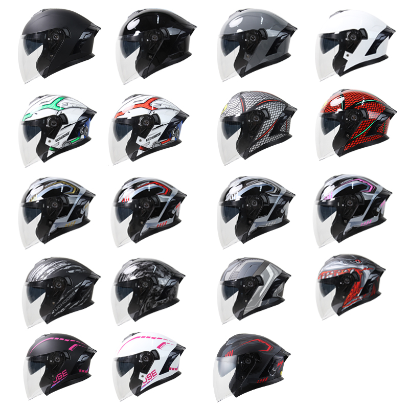 715 Motorcycle Open Face Helme - Scooter Helmet Set review and price
